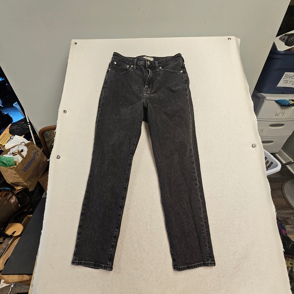 Madewell The Curvy Perfect Vintage Jean Washed Black Denim Size 28 High Rise